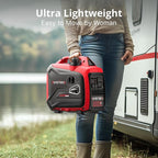 2500W Inverter Generator, Portable Gas Powered Generator Super Quiet with CO Sensor, RV Ready Parallel Capable, Long Run Time for Camping, Tailgating and Home Use