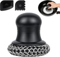 316 Upgraded Cast Iron Scrubber with Pan Scraper,Cast Iron Cleaner for Grill Pan Skillet Wok Carbon Steel,Ergonomic to Hold Easy to Use Dishwasher Safe ((Large Chain Mail))