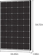 Newpowa 250W Solar Panel Monocrystalline for 12V 24V Norminal System with High-Efficiency Voltage Boost 15V Cells Works Best with MPPT Controller Charger Off-Grid for RV Marine Boat 250 Watts