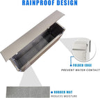 Stainless Steel Wall-Mount Outdoor Mailbox with Rain Cover | Large-Capacity Mailbox for Homes, Apartments & Offices with Secure Front Access & Weather-Resistant Design, Silver
