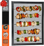 Camerons Grilling Mesh (13.25"x18") - Heavy Duty 100% Non-Stick Reusable Cooking Mesh Sheet - Use in Outdoor BBQ Grill & Indoor Oven - Heat Safe up to 500° F - Great for Holiday Dinner & XMas Gift