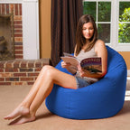 Posh Creations Bean Bag Chair for Kids, Teens, and Adults Includes Removable and Machine Washable Cover, Solid Royal Blue, 48in - X-Large
