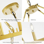 55 Inch Gold Wagon Wheel Chandelier,2 Tier 48-Lights Farmhouse Chandelier for Living Room,Round Rustic Dining Room Light Fixture,Extra Large Foyer Chandeliers for High Ceilings,for Staircase,Entryway