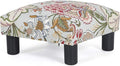 Joveco Small Foot Rest Stool Ottoman, 15" Fabric Square Footstool Upholstered Footrest for Chair, Under Desk, Office, Living Room, Boho Floral