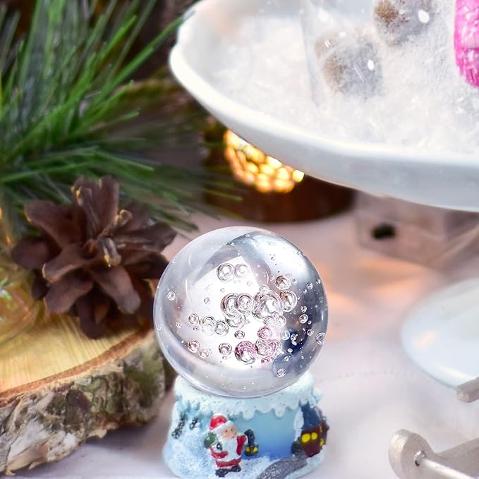 uxcell 40mm/1.6" Crystal Sphere Ball Glass Solid Decorative Sphere Crystal Ball Prop Ornament for Feng Shui Divination Fortune Telling Tabletop Fountain Decoration, Lake Blue