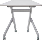 Safco Products Learn Nesting Trapezoid Desk, Small Corner Desk for Classrooms & Custom Classroom Layouts (Pebble Gray)