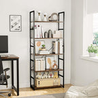 OTK 5 Tier Bookshelf, Tall Bookcase, Office Shelf Storage Organizer, Modern Book Shelf for Living Room, Bedroom, and Home Office, Vintage