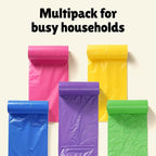 FORID Small Trash Bags 4 Gallon for Bathroom - Extra Thick Colored Garbage Bags Unscented,Strong Plastic Wastebasket Can Liners for Home Bedroom Office and Car,150 Bags Multi Colored