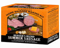 Hi Mountain HUNTER'S BLEND Summer Sausage Kit | Complete sausage seasoning kit. Includes: Seasoning, cure & 10 casings. Beef, pork, venison, deer, elk. Makes up to 30 lbs