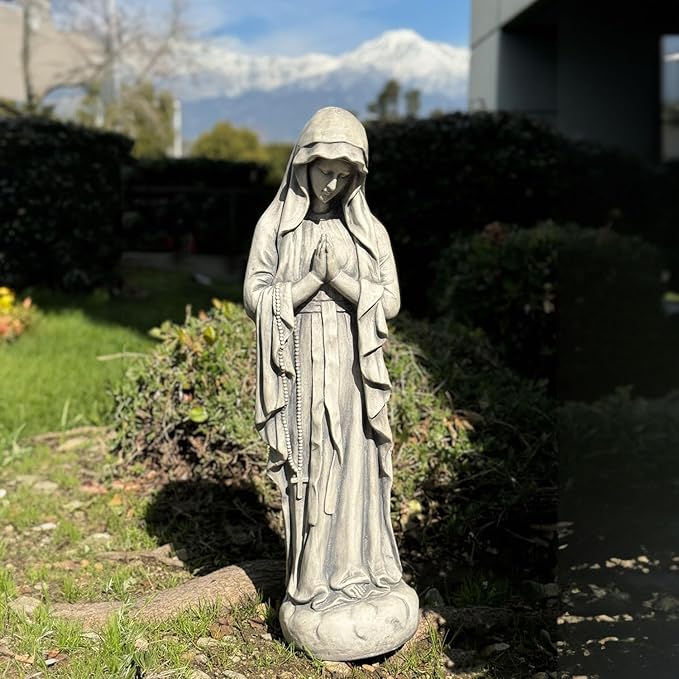 Galt International Virgin Mary Praying Blessed Mother Garden Statue 32" Religious Resin Statue Holy Queen of Heaven