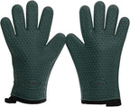 KITCHEN PERFECTION XL Silicone Smoker BBQ Gloves -Heat Resistant Oven Mitts | Waterproof, 5-Finger Design For A Better Grip, for Pitmasters, Meat Smoking, Grilling, Cooking, Frying Turkey | Grill Gift
