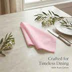 Urban Villa Cloth Napkins Cotton 20x20 (Set of 12) Pink