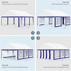 GREEN PARTY 13x26FT Party Tent Heavy Duty, Large Wedding Event Shelters with 3 Carry Bags & Removable Sidewalls, Outdoor Canopy Gazebo Commercial Tent for Carport Camping Garden Patio