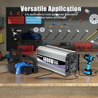 4000 Watt Power Inverter, Car Inverter 12V DC to 110V/120V AC Converter with LCD Display, 4 AC Outlets, USB Port & Remote Controller for RV, Truck, Off-Grid Solar System