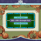 Buffalo Blizzard Supreme 30 ft x 50 ft Rectangular Winter Pool Cover | Green/Black | Closing Inground Swimming Pools | Easy to Install | Heavy Duty, Cold & UV Resistant | Shields from Seasonal Debris