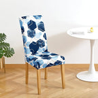 Gibelle Dining Room Chair Covers Set of 6, Soft Stretch Kitchen Chair Covers Slipcover Protector, Removable Washable Geometric Parson Chair Covers 6 Pack, Navy Blue
