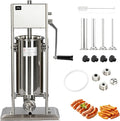 CTJ Sausage Stuffers Stainless Steel Sausage & Churro Maker 5L/11Lb | Manual 2 in 1 Sausage Stuffer & Churro Maker, 2-Speed Adjustable Vertical Sausage Maker, 4 Stuffing Tubes & Churros Nozzle