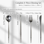 Korean 316 Stainless Steel Cutlery Set for 1 | Spoon Chopsticks Fork Knife Set, Made in Korea, Balanced Grip Reusable Dishwasher Safe, Hojakdo Animal Engraved Design