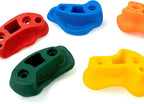 Cheardia 25 Pcs Rock Climbing Holds, Multi-Colored Rock Wall Holds Grips | Indoor & Outdoor Rock Wall Climbing Kit with Mounting Hardware and Knotted Rope for Adults Home Multi-Colored