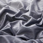 Gray White Gradient Comforter Set King Gray Velvet Bedding Comforter Modern Plain White and Deep Gray Gradient Soft Quilt Farmhouse Flannel Comforter Warm King Bed Comforter