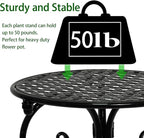 4-Pack Metal Plant Stand for Indoor Outdoor, Heavy Duty Flower Pot Stands for Multiple Plants, Rustproof Iron Planter Holder Display Shelf for Patio Home Garden Porch Balcony(Black)