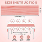 Pack of 15 | Peach | 14ft Chiffon Table Runner 29x170 Inches Long Romantic Rustic Sheer Gauze Runner for Wedding Bridal Shower Birthday Banquets Engagement Spring Easter Boho Decorations