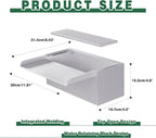 Pond Waterfall Spillway LONGRUNNEW 304 Stainless Steel 11.8" Rectangular Waterfall Spillway, Water Fall Fountain with Pipe Connector for Garden Outdoor, Swimming Pools, Fountains, Pond and Spa