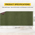 Marine Carpet,5 FT x 20 FT Olive Green Indoor Outdoor Carpet 0.2" Thick with Water-Proof TPE Backing, Non-Slide for Home, Patio, Porch, Deck