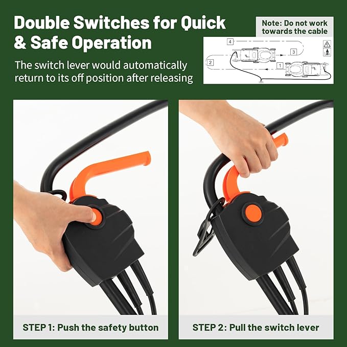 Goplus Lawn Mower, Electric Lawn Mowers with Grass Collection Box, 10 AMP Motor, 13" Cutting Deck, 3 Adjustable Cutting Positions, Walk-Behind Small Corded Lawnmower for Garden Farm Yard