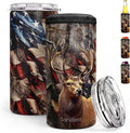 Hunting Cup Can Cooler 12oz - Travel Mug Cup - Stainless Steel Insulated for Men Hunters - Tumbler Cans Koozie, Gift for Christmas, Birthday, Father's Day