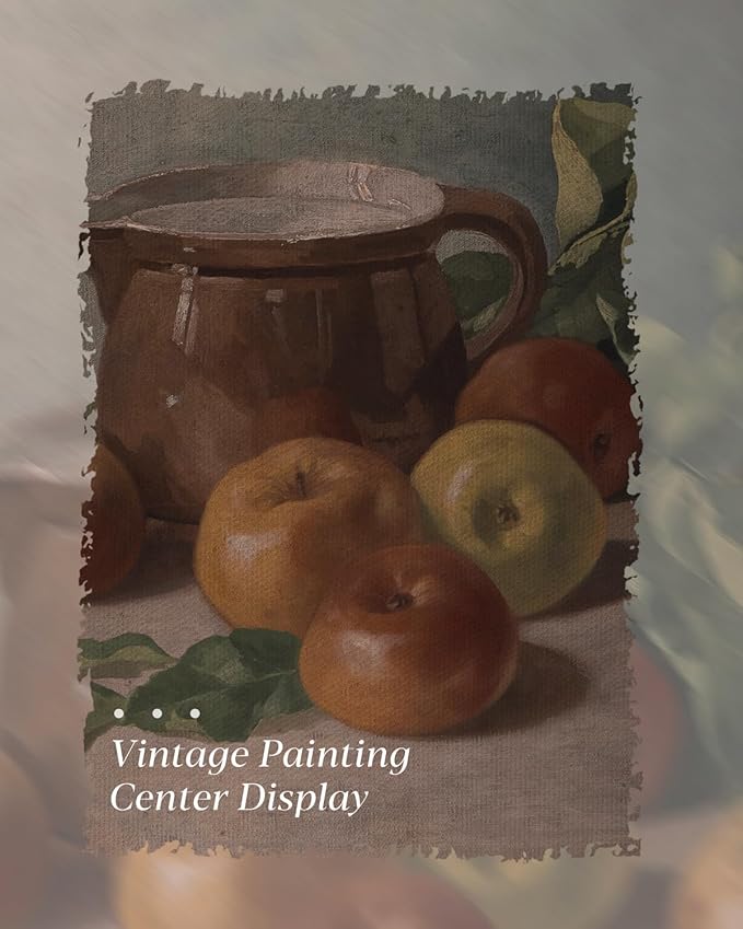 HUARCEY Gold Framed Vintage Wall Art for Living Room Harvest Apples Still Life Oil Painting Large Cottagecore Room Decor Picture Canvas Print Farmhouse Fruit Wall Decor Bedroom Kitchen Bathroom 24x36