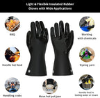 Insulated BBQ Gloves - Heat Resistant, No Stiff for Grill/Cooking/Pit, Grilling & Meat Gloves, Smoker Accessories