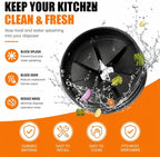 Garbage Disposal Splash Guard, 3 3/8" Upgraded for InSinkErator Evolution Series QCB-AM Sink Baffle Drain Insert, Kitchen Sink Splash Guard Sink Stopper Removable Garbage Disposer (Black 1 pcs)