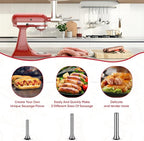 Meat Grinder for KitchenAid Mixer, Meat Grinder Attachment with 4 Grinding Plates, 3 Sausage Stuffer Tubes, 2 Grinding Blades, Attachment for Kitchenaid Mixers