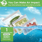 SPLF 18 Pack Reusable Food Storage Bags Dishwasher Safe | Extra Thick Reusable Freezer Bags Leakproof Silicone and Plastic Free Lunch Bag- 6 Gallon, 6 Sandwich, 6 Snack