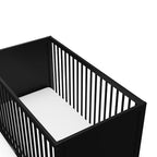 Storkcraft Calabasas 3-in-1 Convertible Crib (Black) – GREENGUARD Gold Certified, Fits Standard Crib Mattress, Converts to Toddler Bed, Modern Style, Easy 30-Minute Assembly