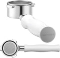 Normcore 54mm Bottomless Portafilter Fits Breville Sage Barista Express Machines, Barista-Grade Naked Espresso Tool, Included 18g Filter Basket, Anodized Aluminum Handle, White