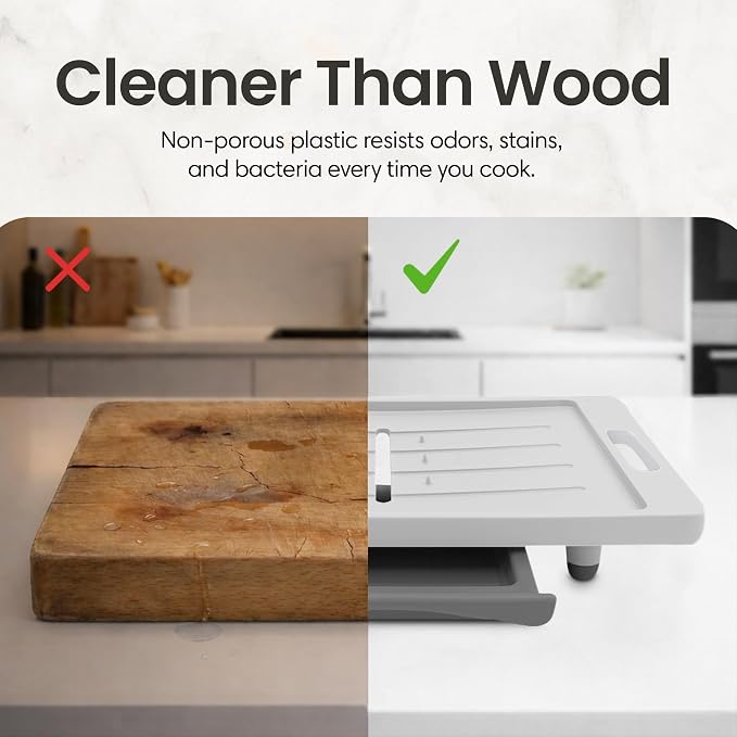 Karving King XL Cutting Board - Juice Groove, Drip Tray & Removable Board
