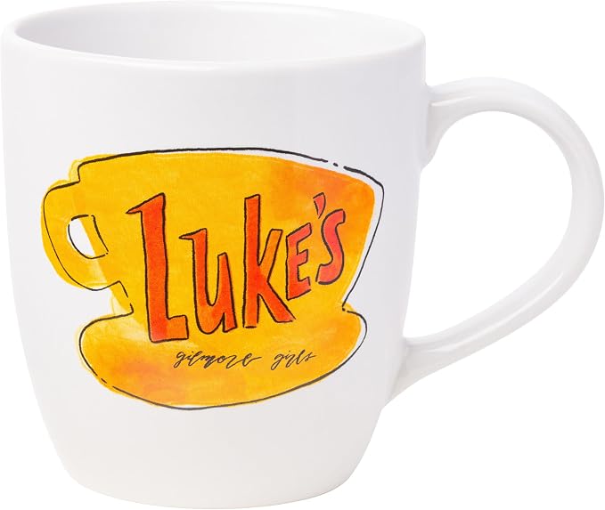 Silver Buffalo Gilmore Girls Luke's Diner Stars Hollow, Ceramic Mug, 18oz | Cafe Logo, Coffee, 0.53 Liters