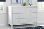 Delta Children Haven 6 Drawer Dresser, White + Perry 6-in-1 Convertible Crib - Greenguard Gold Certified, White (Bundle)
