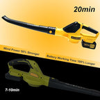 Electric Leaf Blower Cordless, Battery Leaf Blower with Battery and Charger, 5.0Ah Battery Powered Variable-Speed Lightweight Handheld Blower for Lawn Care, Patio, Yard, Terrace