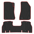 San Auto Car Floor Mat for Jeep Wrangler JL 4x4 Door Sahara Rubicon 2018-2025 2026 Custom Fit Black Red Rubber Auto Floor Liner