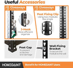 HOMEDANT 5 Tier Storage Shelves Adjustable Laminated Boltless Garage Metal Shelving Unit Heavy Duty Utility Rack Shelf Warehouse Pantry Closet Kitchen 35.9" W x 16.2" D x 71.3" H 10Pack