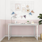 Max & Lily Solid Wood Desk, 55 Inches, White