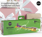 OTOTO Spatula and Pastry Brush - Silicone Heat Resistant and Basting Brush, Cooking and Baking Spatula, Spooky Witchy Gifts, Gothic Kitchen Halloween Gifts, Unique Kitchen Gadgets (Witchin)