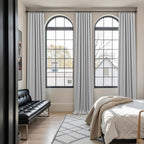 Light Gray Linen Blackout Curtains White Backing 102 Inch Long 2 Panel Sliding Glass Door Solid Grey Light Blocking Thermal Curtain for Summer Heat Energy Saving Weather Drapes for Bedroom Living Room