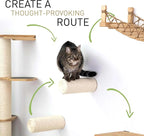 CatastrophiCreations 34" Cat Shelf Wall Mounted Elevated Climb, Lounge and Play Furniture Cat Tree Shelves