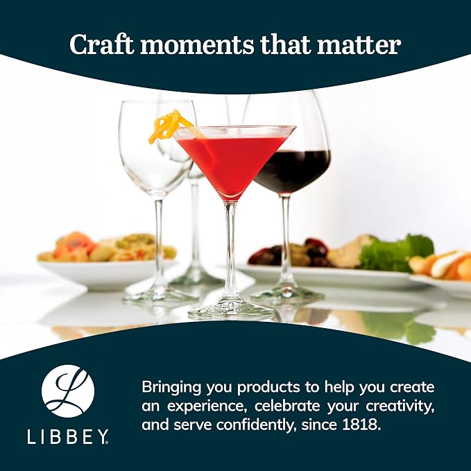 Libbey Glassware 7512 Vina Martini Glass, 8 oz. (Pack of 12)