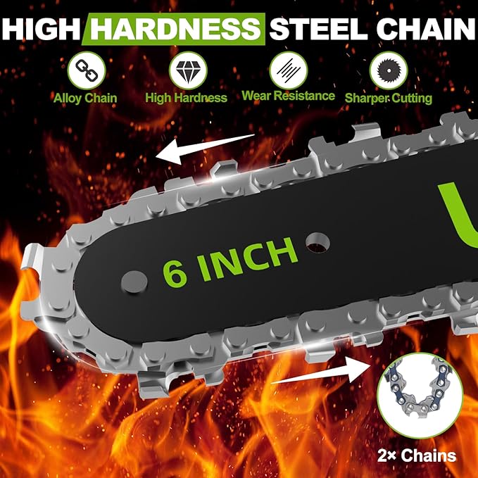 Mini Chainsaw Cordless, Electric ChainSaw for Makit a 18V Battery, 6 Inch Handheld Small Pruning Chain saw, Portable Chainsaw For Tree Trimming, Wood Cutting, DIY Gift, Women(Battery Not Included)