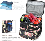MIYCOO Lunch Bag for Women & Men, Expandable Double Deck Lunch Box, 15L | Leakproof & Waterproof, Portable, Large Soft Insulated Cooler bag for Adult, Work, Camping, Beach, Picnic, Travel